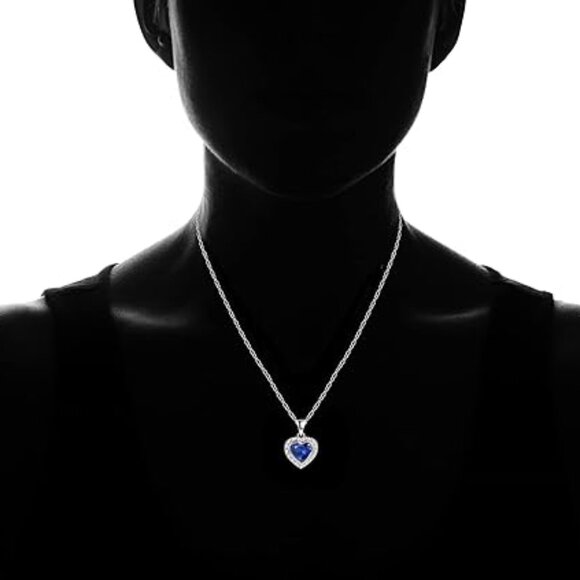 Neiman Marcus 18K Gold Plated Crystal Heart Necklace - Picture 2 of 4